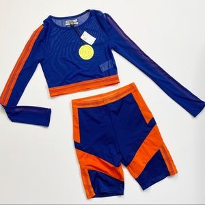 Urban Outfitters 2 piece mesh bike short set